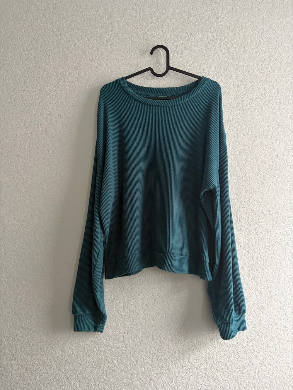 Honeydew Intimates Ribbed Crewneck Sweater - Teal Green